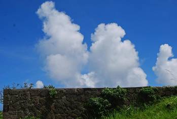 古城跡から見た空