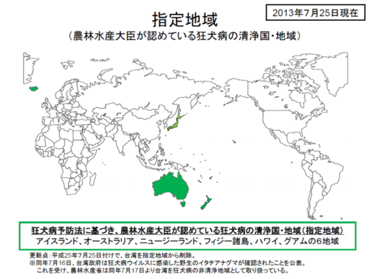 狂犬病指定地域